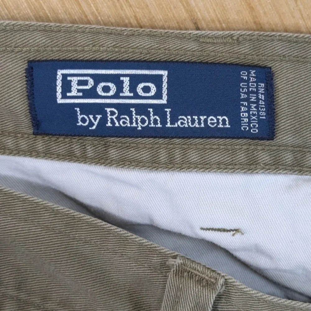 Polo Ralph Lauren Men Cargo Pants 36x29 Olive Khaki Cotton Twill Utility 90s
